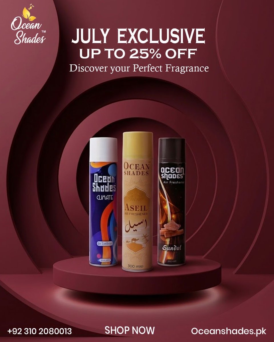 oceanbynoir's tweet photo. One sale. Endless fragrances.
๐๐จ๐ง'๐ญ ๐ฆ๐ข๐ฌ๐ฌ ๐ฎ๐ฉ ๐ญ๐จ ๐๐% ๐๐
๐
๐๐ญ ๐๐๐๐๐ง ๐๐ก๐๐๐๐ฌ.
#OceanShades #SaleAlert #PerfumeDeals #LuxuryPerfume #Karachi #ShopNow https://t.co/tIp9V4UEjM