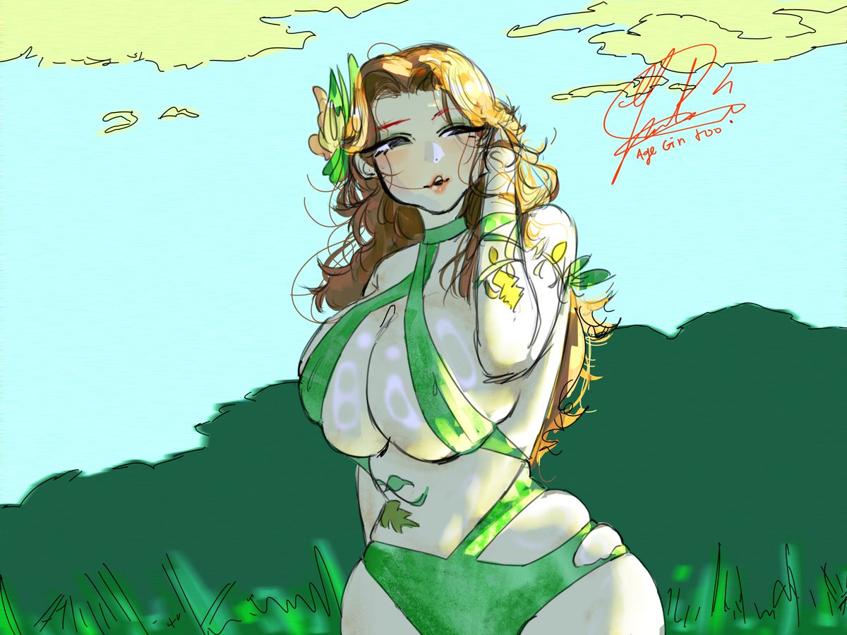 AgeGinChan's tweet photo. I made it too big😓
#poisonivy #dcomics #fortnite #art #digitalart https://t.co/ZVNWEYC6ux