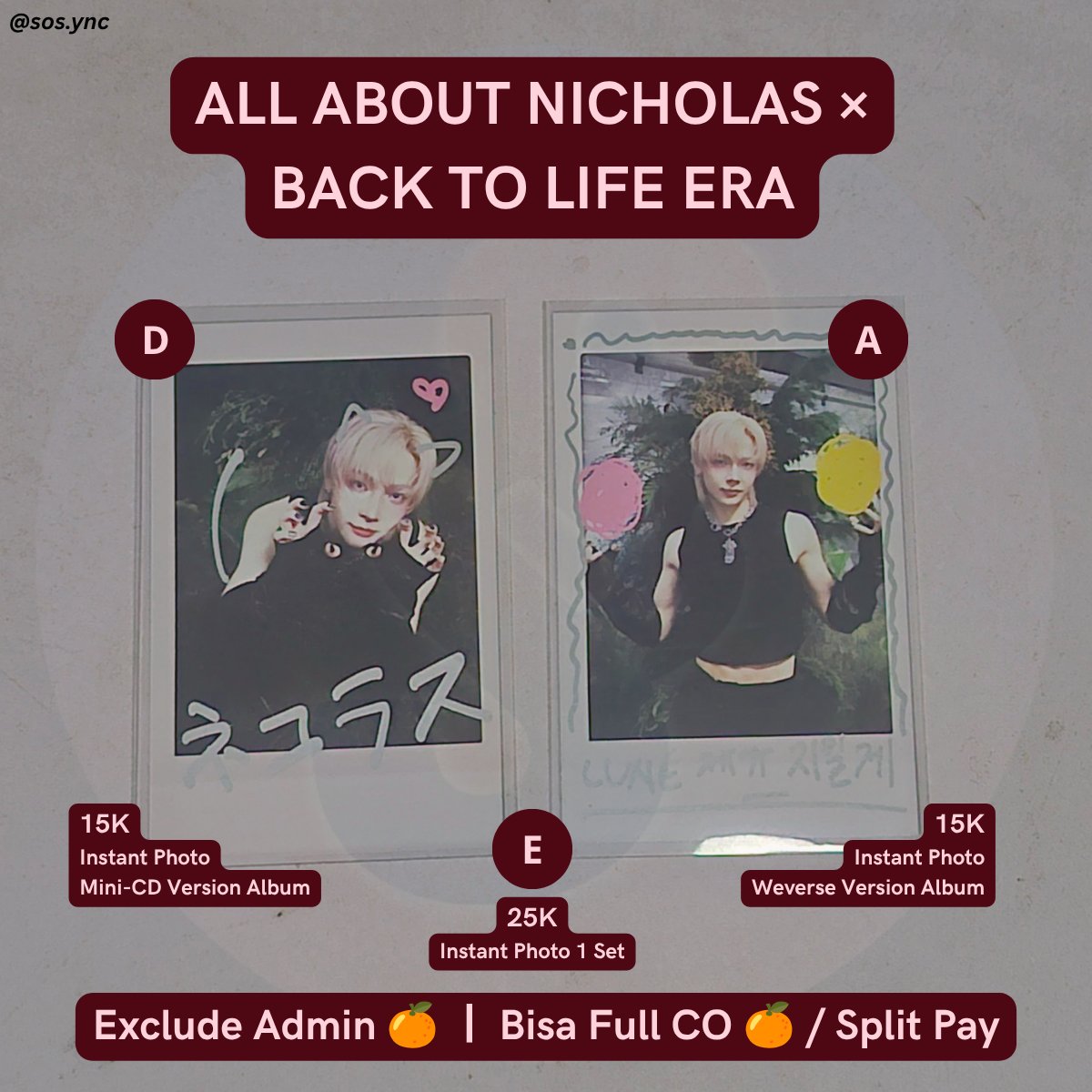 sos_ync's tweet photo. #teamsell #wts #wanttosell
Ready INA aab NICHOLAS
&amp;TEAM Back to Life ERA

Langsung co 🍊 
https://t.co/sBfIhUmrsB

Detail / Split Pay bisa DM aja (jgn lupa mention ya) atau hmu on LINE https://t.co/y4UNRYgzev https://t.co/WaBcjITPQv