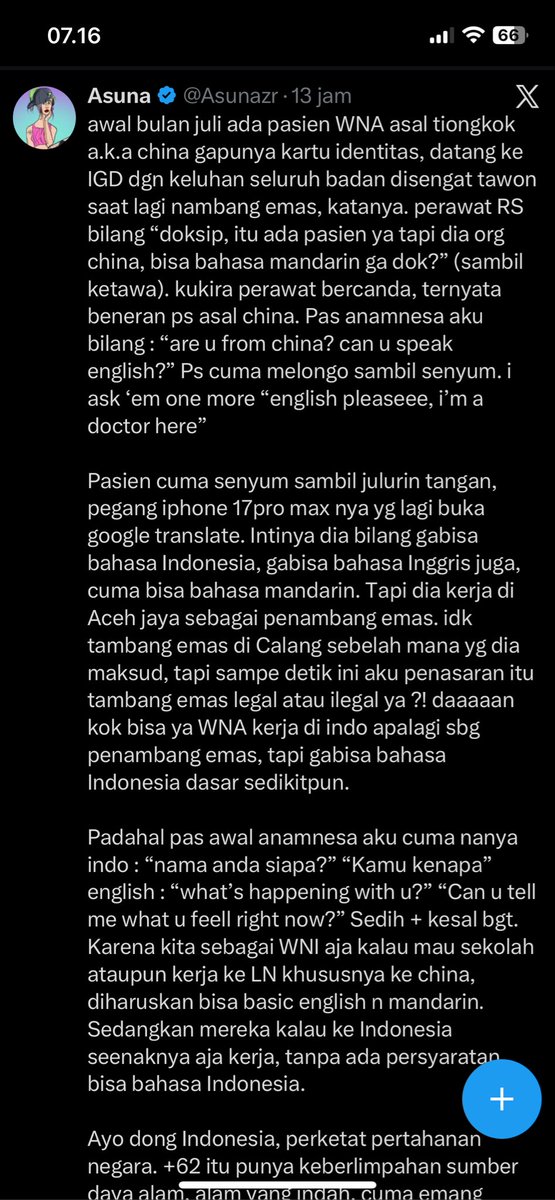 Aisa_733's tweet photo. @Aku2015275 @tiffaniafifa Aku bisa ngomong kaya gitu. Karena kebetulan aku kerja di daerah yang disana cukup banyak pekerja china yang sama sekali gak bisa bahasa inggris maupun indonesia. Dan ini baru juga nemu cerita orang lain di RS yang nanganin pekrja china di Indonesia. Alias nyusahin bgt mereka tuh https://t.co/Ch7R2kLlbn