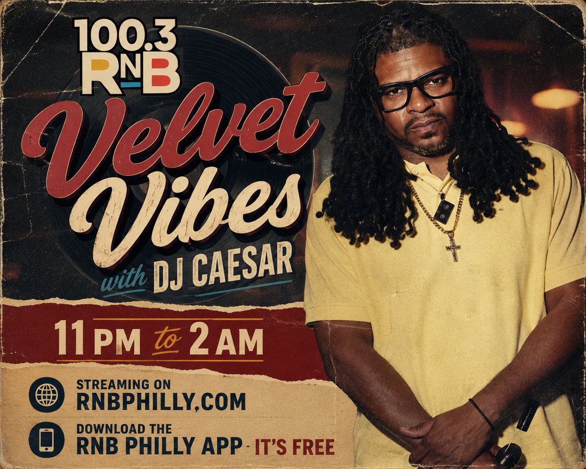 DJ_CAESAR's tweet photo. For those that don’t know I come on tonight on 100.3 RNB. I will be in the mix from 11 PM to 2 AM. If you’d like to check me out I’m streaming on https://t.co/K17VMzt7Bx and you can also download the free RNB Philly app. 100.3 on your FM dial. Check me out 🫡 https://t.co/yPm3c7dE8x