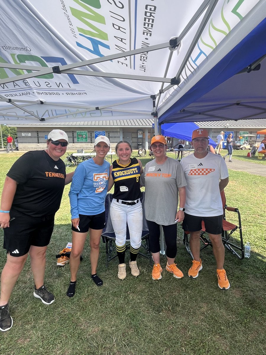 ko_Martinez_nc's tweet photo. Kaylee Atwood (2029) and Scarlett Conley (2029) attended camp at West Rowan High School yesterday hosted by Tennessee Lady Vol Emma Clarke and the Tennessee Softball coaching staff. Elena Greer (2029) and Kaylee Atwood (2029) attended the pitching/catching session today. https://t.co/k3cvdx9dV6