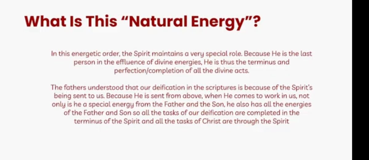 KStwosz's tweet photo. @thejust_james @Kahsoyas @papism101 @crean_fr @ErickYbarra3 It's not a very good video. He basically observes that the Spirit is sent by the Son and assumes that this means temporal procession only. He also says some problematic things like this where "the Spirit is the terminus of all divine acts" https://t.co/KK7lxFHiAG