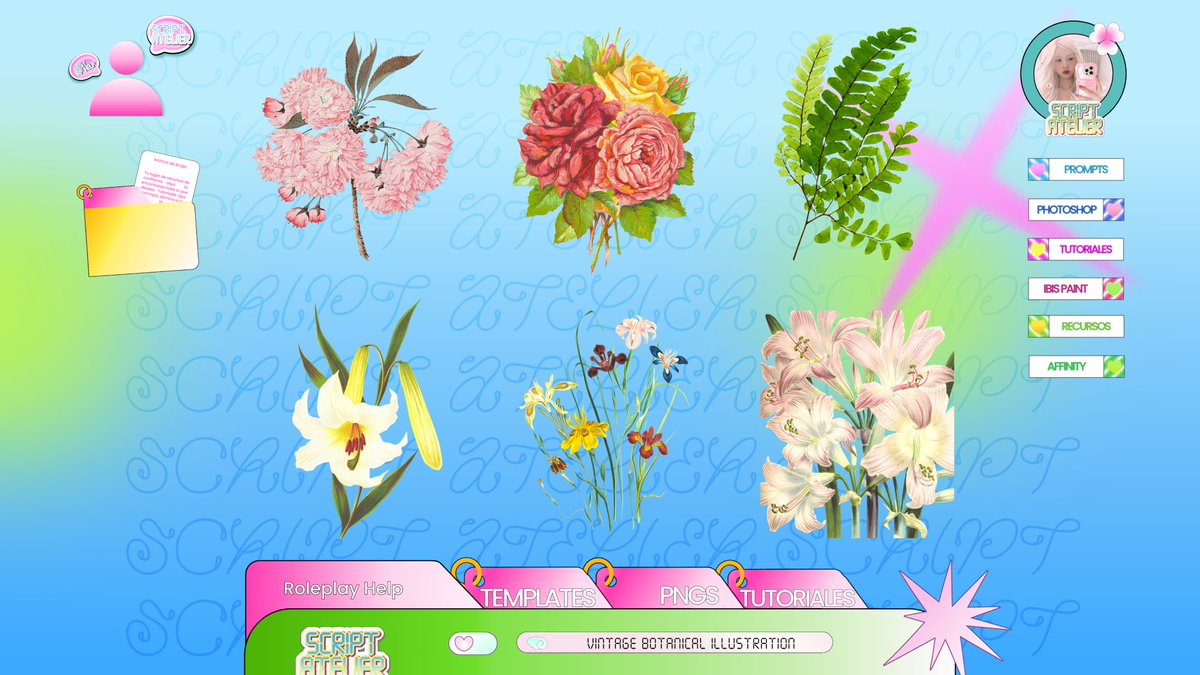 ScriptAtelierRs's tweet photo. ⠀⠀ ⠀⠀⠀  𓌔 ⠀⠀⠀::🐰 ⠀⠀⠀ 𓌔ᜓ
              𝚅𝙸𝙽𝚃𝙰𝙶𝙴 𝙱𝙾𝚃𝙰𝙽𝙸𝙲𝙰𝙻

Les comparto un  paquete en el cual
podrán encontrar +230 ilustraciones
hermosas.    ᩘ♡ by    @ScriptAtelierRs

https://t.co/ec4PYgn6Dh https://t.co/WLBN8tfWdF