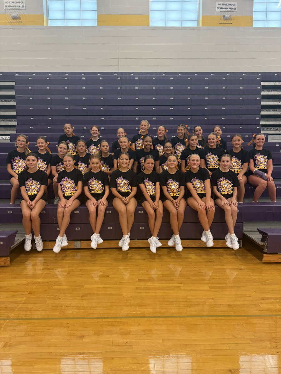CheerleadingAms's tweet photo. Another amazing AMS cheer camp in the books!  💜💛 https://t.co/Cq1SlYczpx