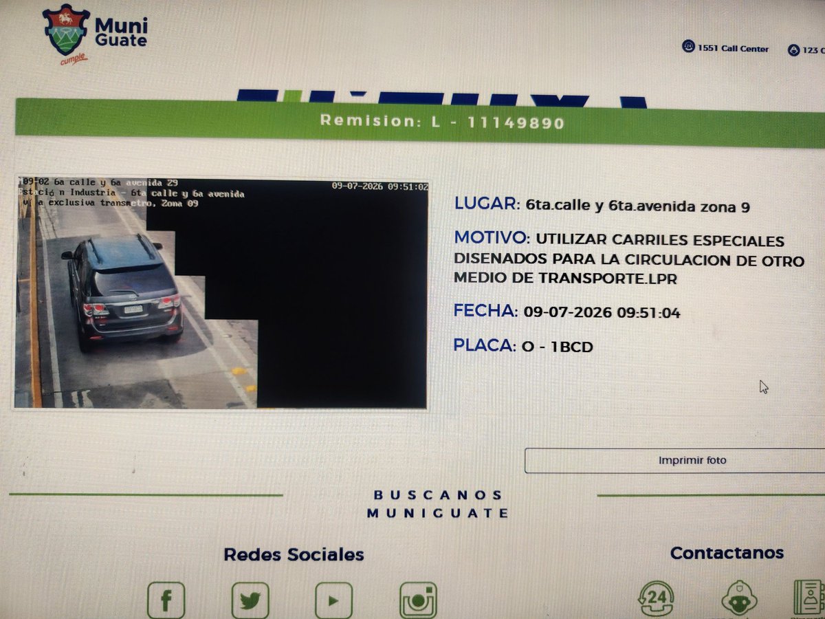 regonzalezp3's tweet photo. @Billyarmando Es una Fichita. Todas las multas son de este mes https://t.co/m0W4uuTDPc