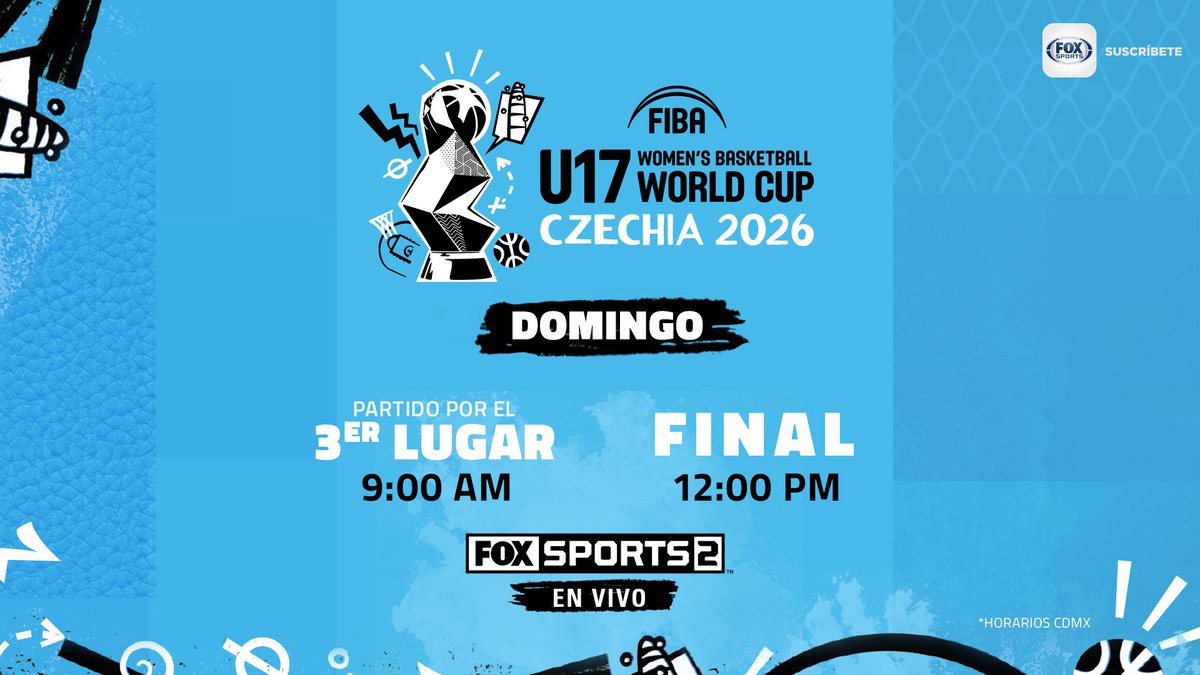 FOXSportsMX's tweet photo. 🔥 ¡La duela espera a las nuevas campeonas!
Desde Chequia, el talento Sub-17 disputa el último capítulo del campeonato.
¿Quién se queda con el título? 🏀🏆
#FIBAxFSMX https://t.co/28cPkjUDev
