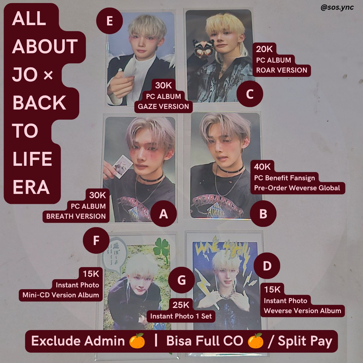 sos_ync's tweet photo. #teamsell #wts #wanttosell
Ready INA aab JO
&amp;TEAM Back to Life ERA

Langsung co 🍊 
https://t.co/UKcD2ZXqzM

Detail / Split Pay bisa DM aja (jgn lupa mention ya) atau hmu on LINE https://t.co/y4UNRYgzev https://t.co/74Zxx7LMit