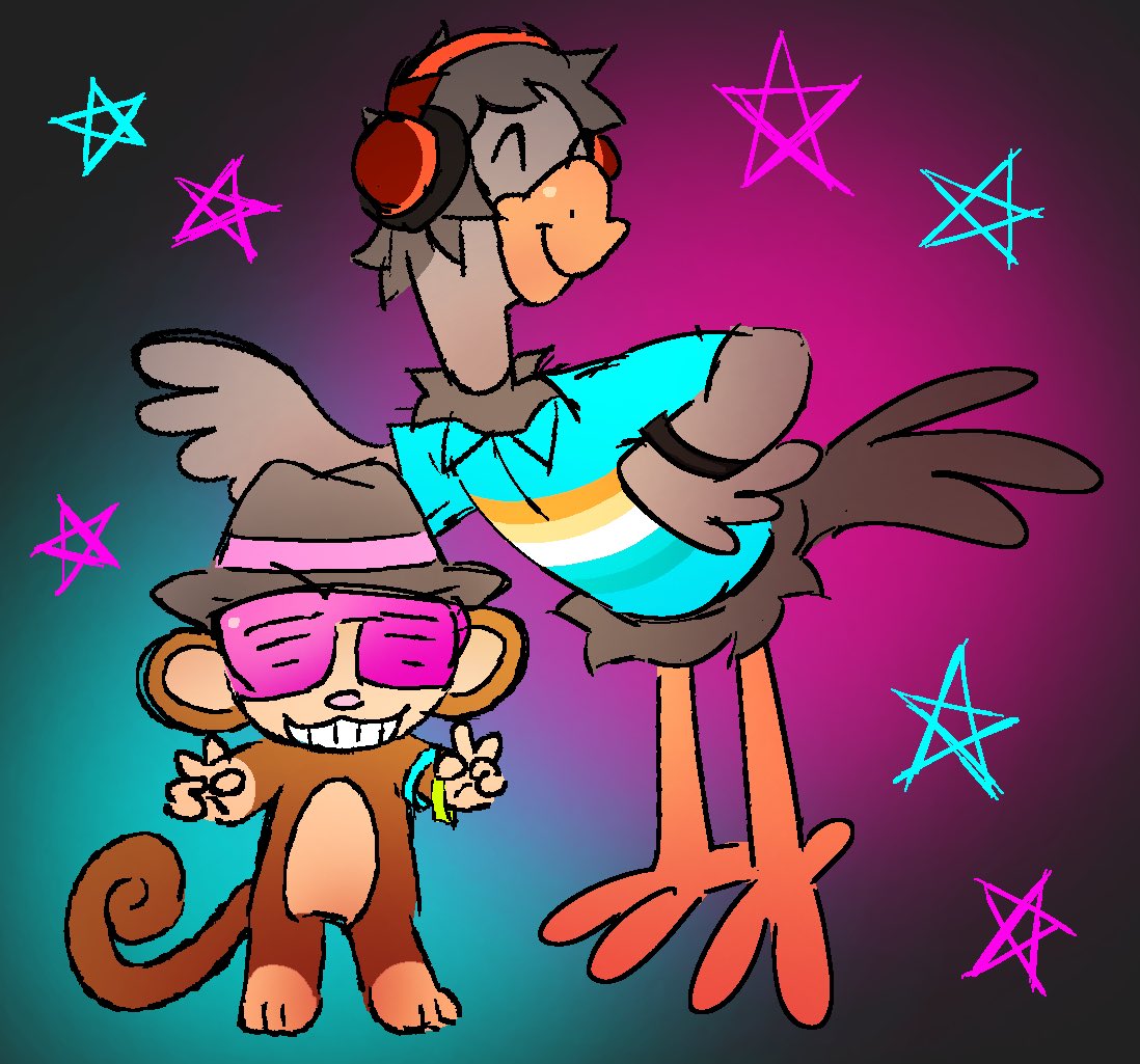 wizardhatpie's tweet photo. #ntbts artfight attacks heh heh heh more 2 come 

(in order)
@columbaclown 
@userbwomp 
@Brimst0neCowboy 
@/pinkwomanjesse on tumblr https://t.co/kS1mo2a4T2