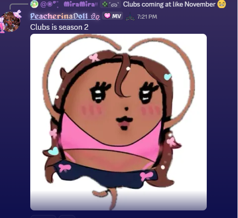 winter_gzalaxy's tweet photo. BIG NEWS SHOWN IN MV DISCORD!! 
Clubs will be part of season 2
after comp itll be cooking class!
combat
and rest of story mode!! https://t.co/oWhXb9bFa3