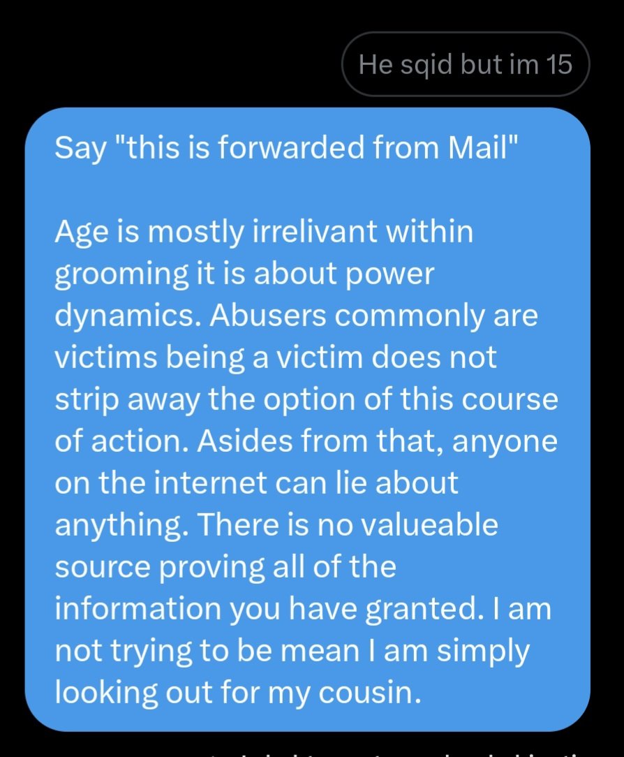 mmailsama's tweet photo. @Veindent1190 @kahinatje20289 Dude, you're fine, no worries. That was not meant as an insult nor a criticism. Read this, I'm simply looking out for her as intense clingy / borderline parasocial behaviour is a huge red flag. https://t.co/QJJHmFLX7Z