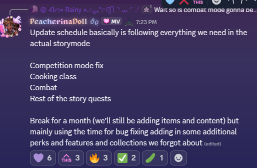 winter_gzalaxy's tweet photo. BIG NEWS SHOWN IN MV DISCORD!! 
Clubs will be part of season 2
after comp itll be cooking class!
combat
and rest of story mode!! https://t.co/oWhXb9bFa3