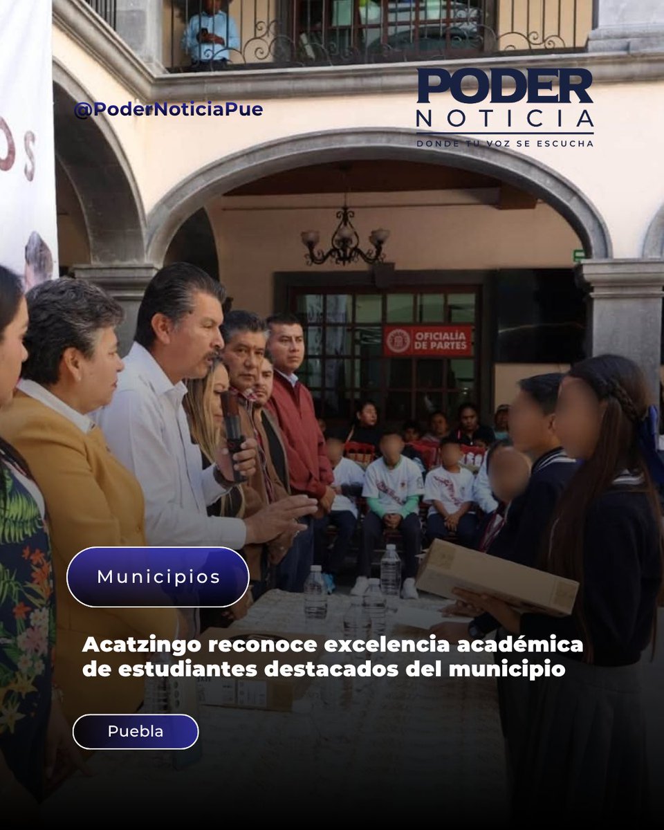 PoderNoticiaPue's tweet photo. 👨🏻⚖️👩🏻🏫 #Acatzingo reconoce excelencia académica de estudiantes destacados del municipio
➡️ El alcalde #GermánColeote destacó el esfuerzo de estudiantes, docentes y familias...
➡️ Entérate aquí: https://t.co/Qe2OWbj3M2
#PoderNoticiePue #DondeTuVozSeEscucha https://t.co/y1gtCN5r3F