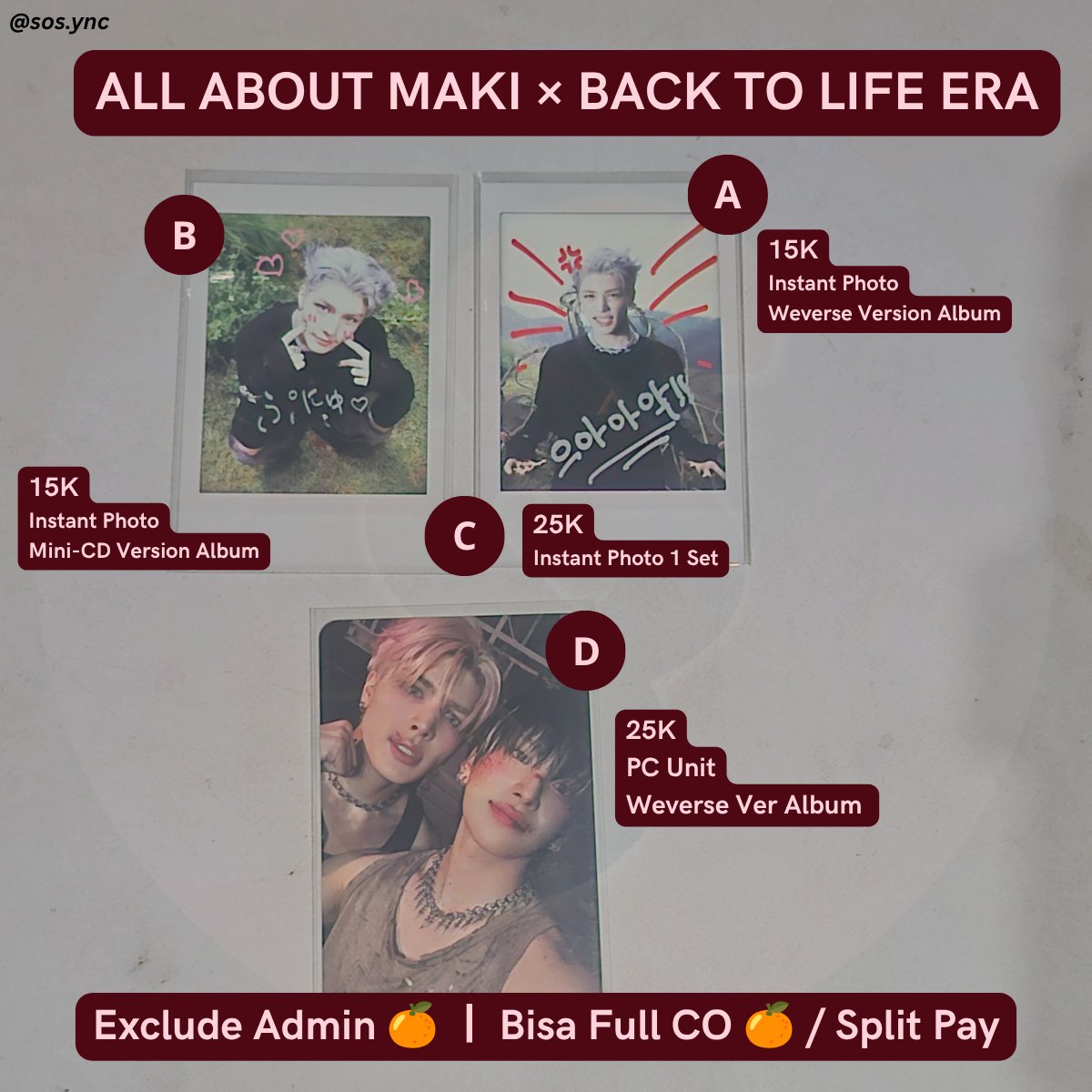 sos_ync's tweet photo. #teamsell #wts #wanttosell
Ready INA aab MAKI
&amp;TEAM Back to Life ERA

Langsung co 🍊 
https://t.co/eiuXADwyaB

Detail / Split Pay bisa DM aja (jgn lupa mention ya) atau hmu on LINE https://t.co/y4UNRYgzev https://t.co/aiRm2TuT8V