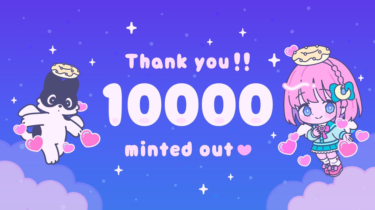 xdropchan's tweet photo. 10,000 dropchan minted out!! 💧✨
Everyone... thank you!! 💜 https://t.co/BiCVJkI8RK
