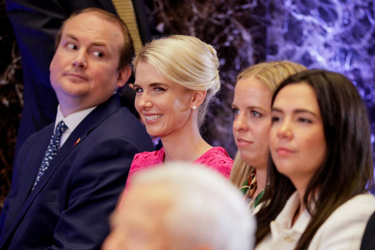 Acyn's tweet photo. Executive assistant to President Donald Trump Natalie Harp attends a FIFA reception at Trump Tower 

📸REUTERS/Evan Vucci https://t.co/PxxoAgaBEk