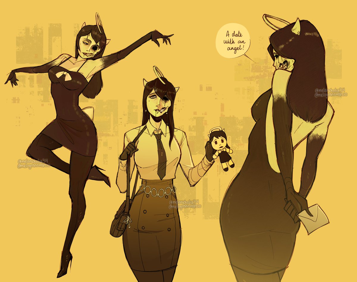 melogranomarcio's tweet photo. she cures my art block #aliceangel #bendy https://t.co/Q972MPcYO8