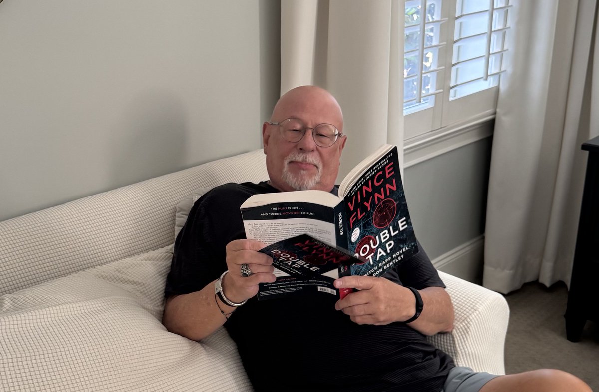 TripDJD's tweet photo. Got it! Reading it! Loving it. #MitchRappIsBack #DoubleTap. Thank you @bentleydonb and @vinceflynn.com/doubletap. Coming 9/22!! https://t.co/nsgTCAbm4I