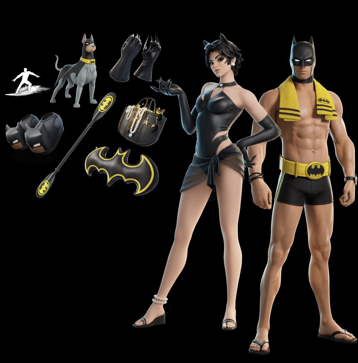 SpectralGameBoy's tweet photo. 2x GOTHAM CITY SUMMER BUNDLE GIVEAWAY 🎁 (Batman &amp; Catwoman Summer Skins + Styles and other cosmetics)

To participate:
- Follow Me ✔️
- Like This Tweet ♥️
- Retweet to spread awareness ♻️
- Comment that you did all 💬

ENDS AT TOMORROW'S SHOP RESET (23.5 Hours from this tweet) https://t.co/bYaR9ehuLa