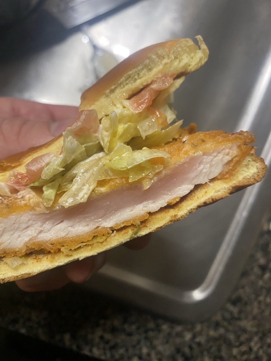 jakeott78's tweet photo. @Wendys what kind of crap is this? Your Voorhees NJ location selling raw chicken sandwiches. https://t.co/3SbKW4FxYG