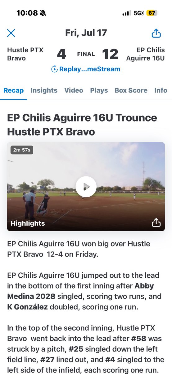 AbbyIMed's tweet photo. Day two of the PONY World Series came out strong . We worked together to get two wins. Pitched the first game, 3 innings , striking out 5.  Our bats were loud all day long! Day 3 coming up.  #PPC #PONYworldseries https://t.co/1NimKFz8Zq