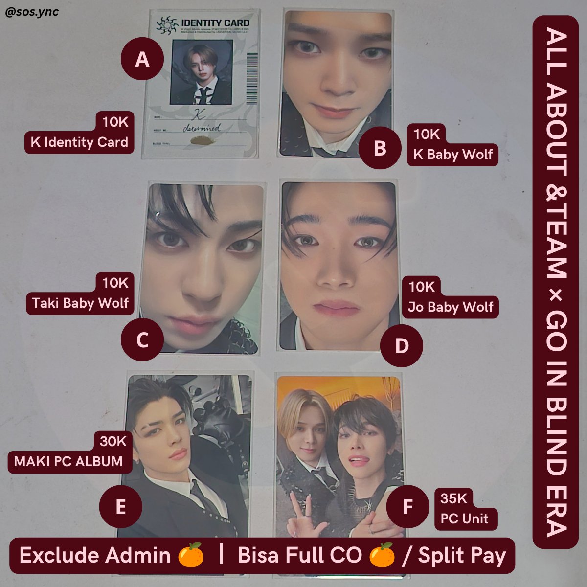 sos_ync's tweet photo. #teamsell #wts #wanttosell
Ready INA aab &amp;TEAM 
Go in Blind ERA

Langsung co 🍊 
https://t.co/748J3u33yK

Detail / Split Pay bisa DM aja (jgn lupa mention ya) atau hmu on LINE https://t.co/y4UNRYgzev https://t.co/AeMPmPBIgo