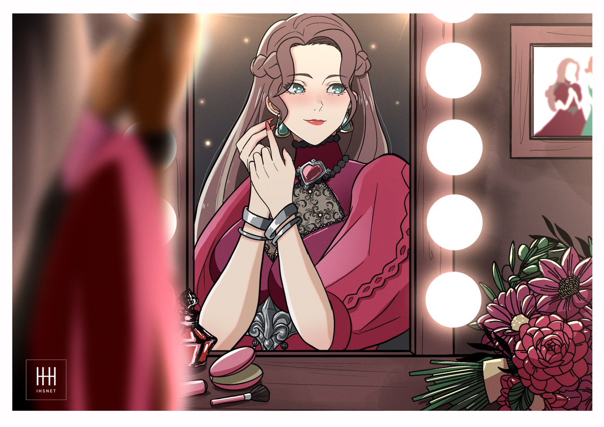 Ihsnet's tweet photo. “Dorothea, it’s almost time to go on stage.”

COM Done

I loved this commission. A Dorothea ready to step on stage, finishing getting ready while looking at herself in the mirror, reflecting on how much she’s grown since her school days. I hope you like it!​​​​​​​​​​​​​​​​​​​​​​​​​​​​​​​​​​​​​​​​​​​​​​​​​​

#Feh #feth #FireEmblem3Houses #FireEmblemHeroes