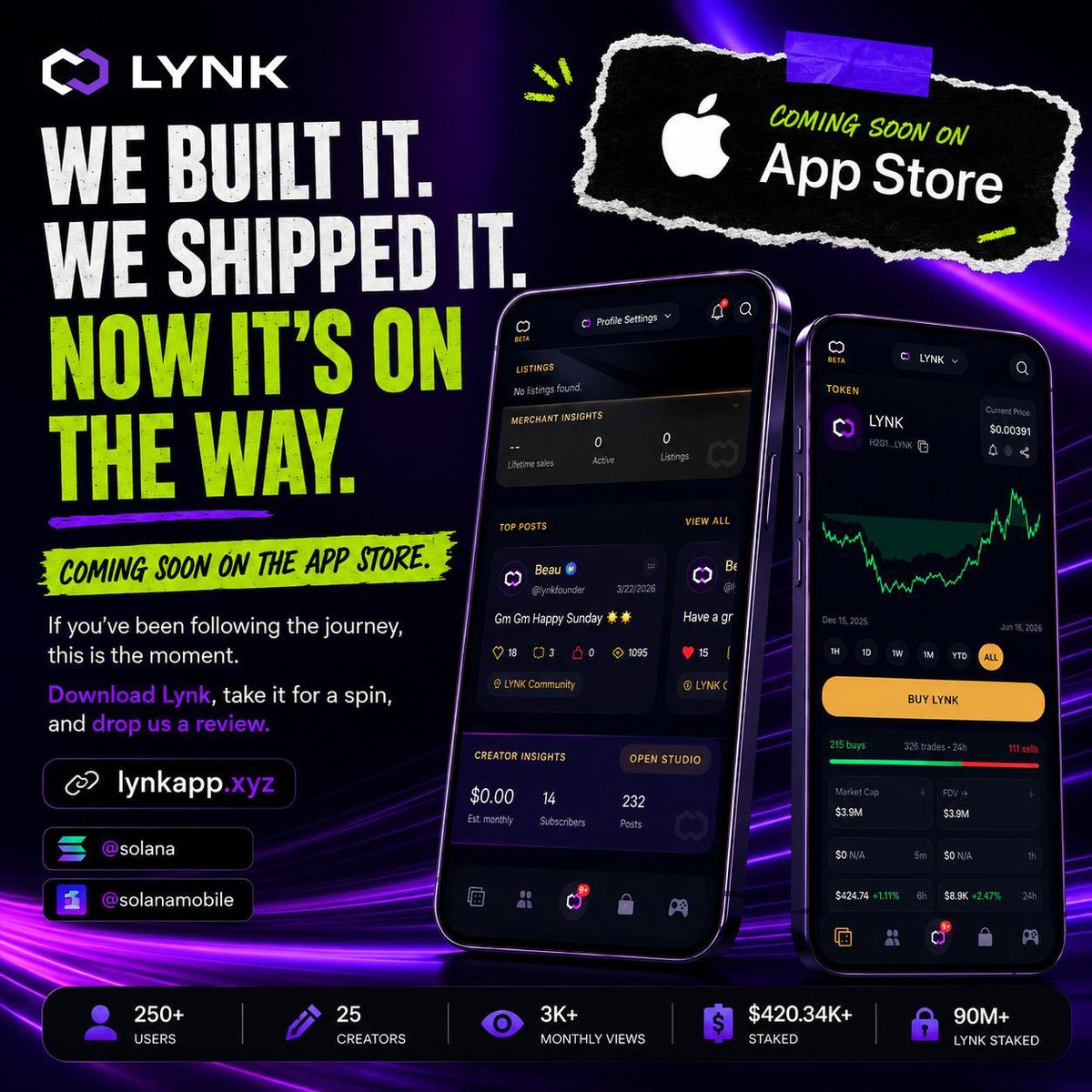 NotTheNope's tweet photo. @lmrankhan picked sol, went deep w it. tools users asked for. beta live on @solanamobile &amp; @GooglePlay ios 🔜 @thelynkapp https://t.co/NfYgLFRfEw
