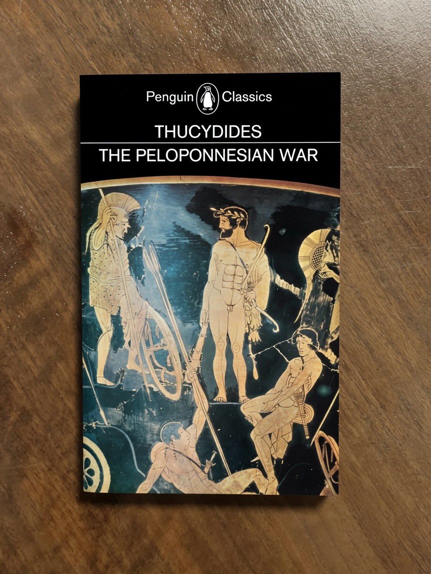 H1storyMedia's tweet photo. The Peloponnesian War is a good reminder that we have always found reasons to slaughter each other, often over very little to almost seemingly nothing. 

Little has changed in 2,500 years.

The spark that helped ignite the great conflict between Athens and Sparta began far to the northwest, in the fractious colony of Epidamnus (modern Durrës, Albania). Internal strife had torn the city apart. The democratic faction, besieged by exiled oligarchs allied with local Illyrian tribes, first appealed to Corcyra (modern Corfu), their mother city, for help. 

Corcyra refused.

Desperate, Epidamnus turned to Corinth, the original founder of both colonies and a bitter rival of Corcyra. Corinth leaped at the chance: not only did they send troops and new settlers, but they saw an opportunity to reassert influence over a wayward daughter city.

Corcyra, furious at this interference in what they considered their colony, blockaded Epidamnus and crushed the Corinthian fleet at the Battle of Leucimme. Corinth, humiliated and enraged, began rebuilding its navy for revenge.

Then Corcyra—previously neutral—went running to Athens.

Athens, at the height of its power and locked in an uneasy ‘Thirty Years’ Peace’ with Sparta, faced a dilemma. 

Corcyra possessed one of the largest navies in Greece. If Corinth (a key Spartan ally) absorbed it, the naval balance would tilt dangerously against Athens. So Athens offered a defensive alliance and sent a small squadron of ships.

What followed was the massive naval clash at Sybota, one of the largest sea battles in Greek history up to that point. Athens’ involvement, however limited, was seen by Corinth as a direct violation of the peace. 

Tensions exploded further with the revolt of Potidaea and Athens’ economic sanctions against Megara. Sparta’s allies demanded action. 

The “truest cause,” as Thucydides famously observed, was the growing power of Athens and the fear it inspired in Sparta.

The lesson here, is that great powers rarely fight directly at first. Instead, they get pulled into the quarrels of smaller allies and clients, quarrels that are almost always framed as matters of honor, ancient rights, or “protecting our people.” 

A local civil war in an obscure Adriatic colony became the pretext for a generation long war that devastated the Greek world.

Thucydides wrote not just to record events, but to reveal human nature under pressure: fear, honor, interest, and the recurring folly of escalation. 

Reading him feels disturbingly modern.

A cycle that repeats itself all throughout history.