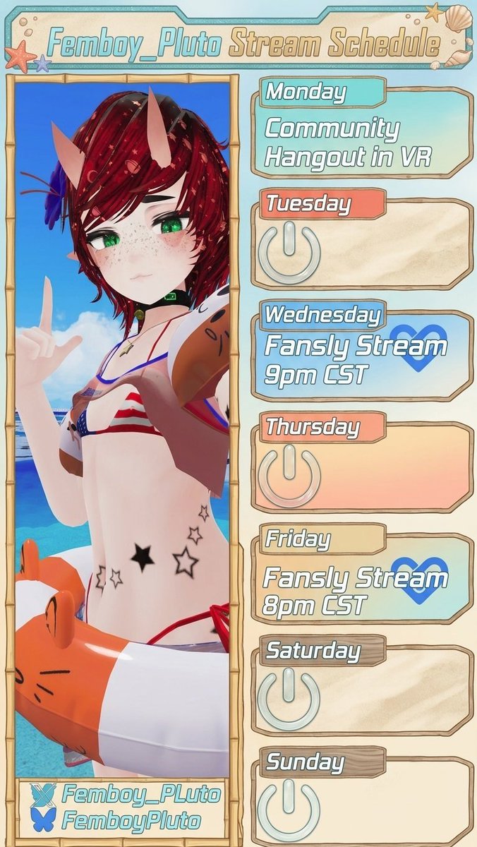 Femboy_Pluto's tweet photo. REMINDER! though i'm pushing tonight's stream back to 9pm. It's a bit hot. I got my AC on full blast. https://t.co/peZ8GMV2CD