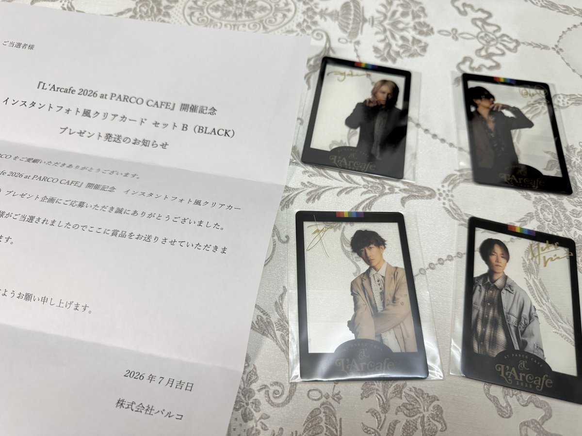 L'Arcafe 2026 at PARCO CAFE』開催記念の インスタントフォト風クリア