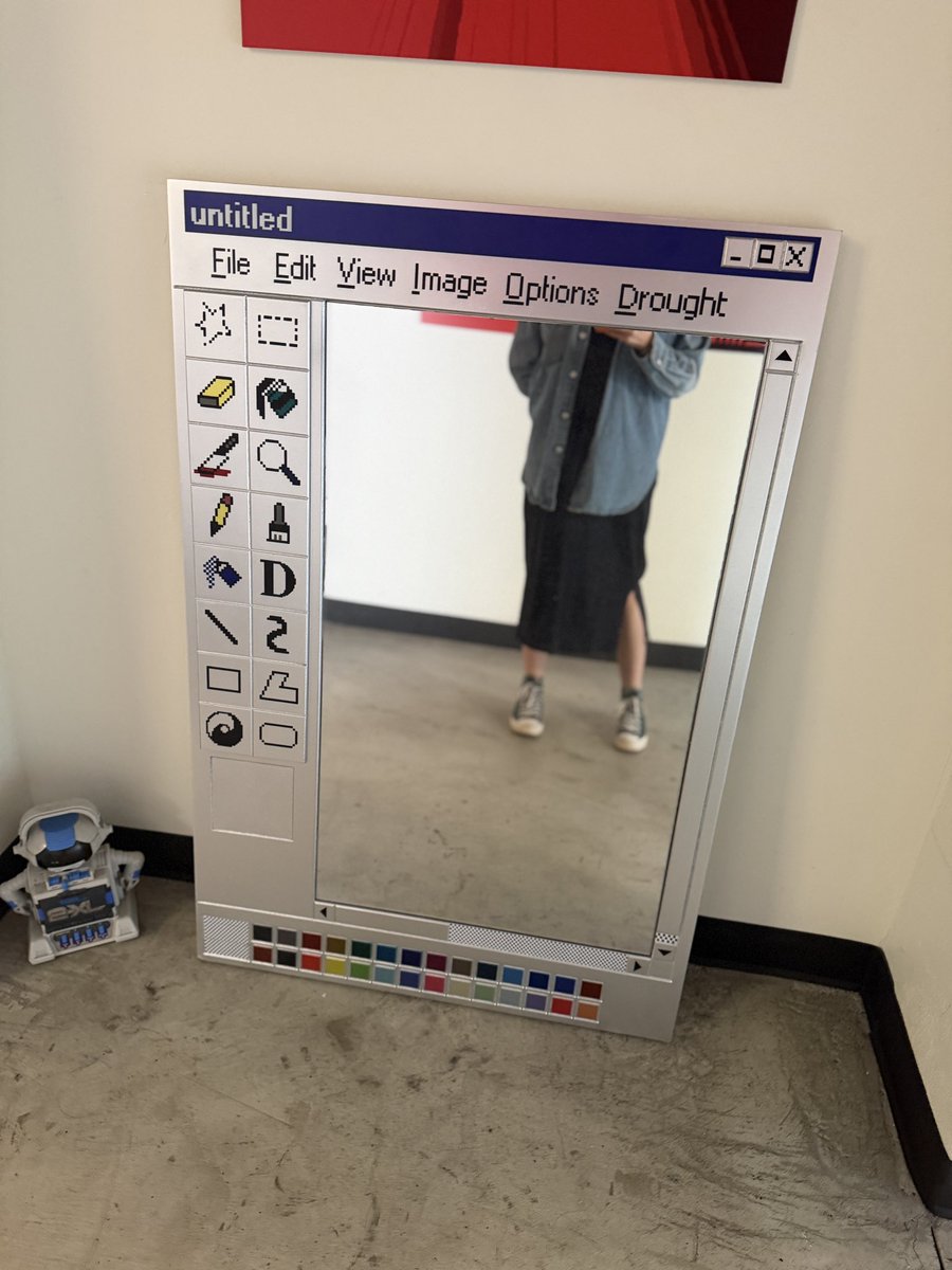 Raspberry_Pi's tweet photo. @fdotinc is a very cool place - not just because of this mirror https://t.co/Tvn3kDvtiU