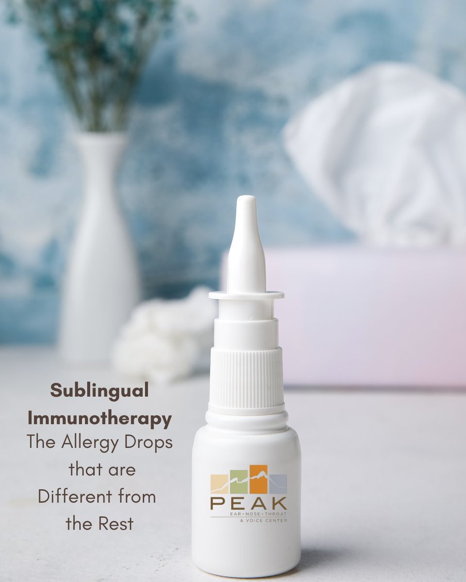 PeakENTVoice's tweet photo. 🌼 Most allergy meds help control symptoms.
Allergy drops work differently. Instead of masking the problem, they help retrain your immune system to become less reactive over time.
#PeakENT offers personalized #allergy care ... with long-term goals in mind. https://t.co/cavdDInM2I