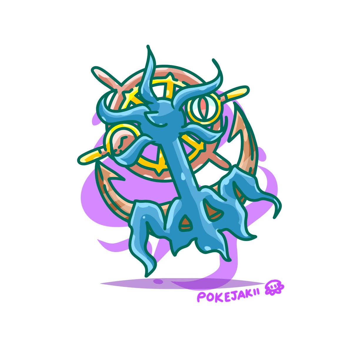 JakiTako's tweet photo. Pokemon Gen 7! Dhelmise! #pokemon #pokemonfanart #pokemongen7 #takojaki #pokejaki https://t.co/jnLuFOfBWz