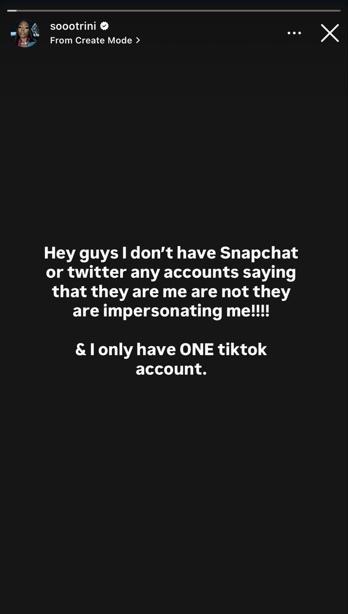 brinitybase's tweet photo. trinity confirms that the snapchat account going around is NOT her. https://t.co/8yzT5uNdff