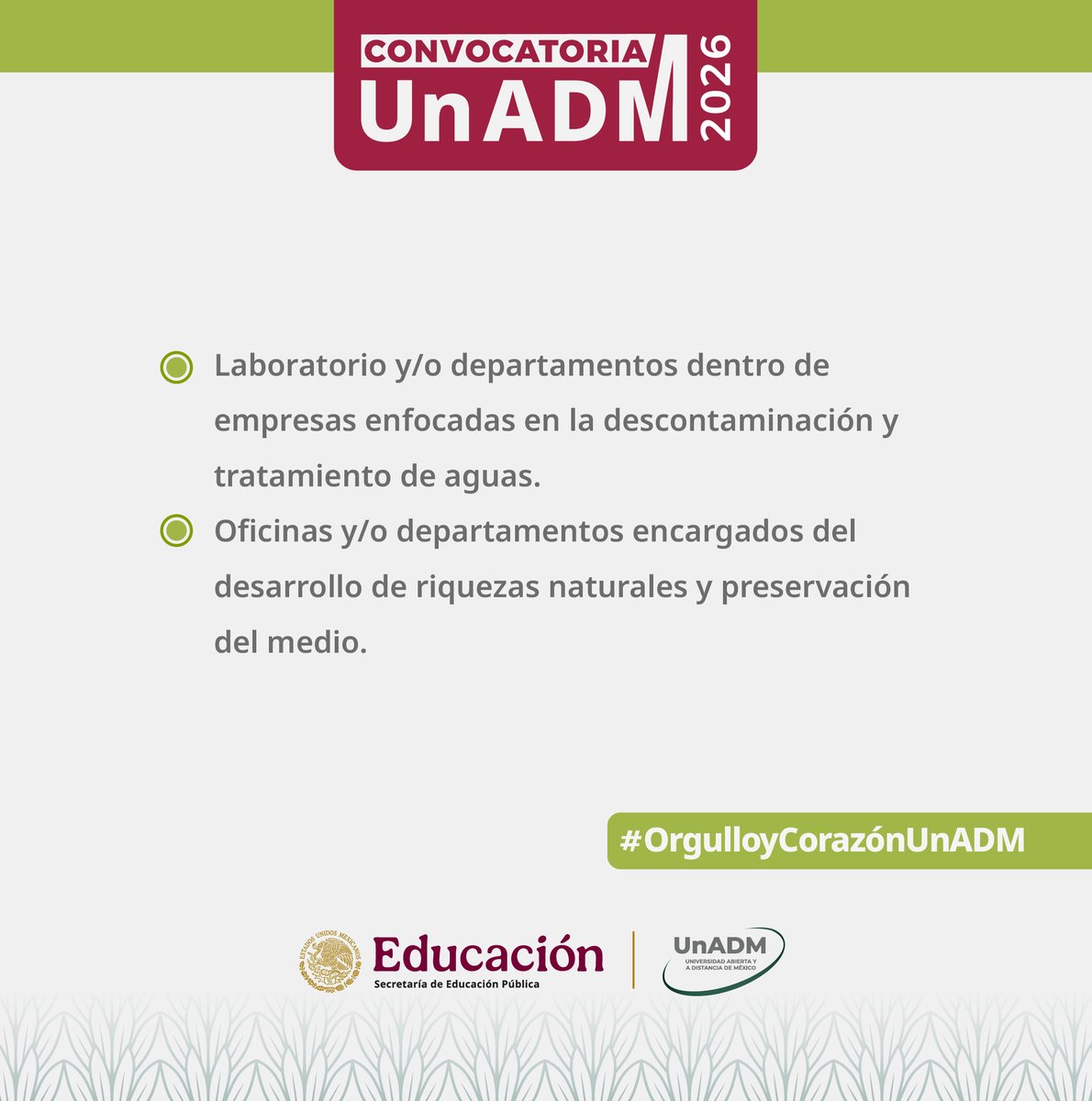 UnADM_Mx's tweet photo. ¿Te imaginas diseñar soluciones médicas, ambientales o alimentarias usando la ciencia? 🧬
Ten las herramientas para transformar el mundo a nivel celular.

¡El futuro de la ciencia está aquí!🔬
🔗https://t.co/yJHbnpsBE6

#ConvocatoriaUnADM2026 #Aspirantes @IVANONLINEMX @lkravzov https://t.co/iKIOk8NiJI