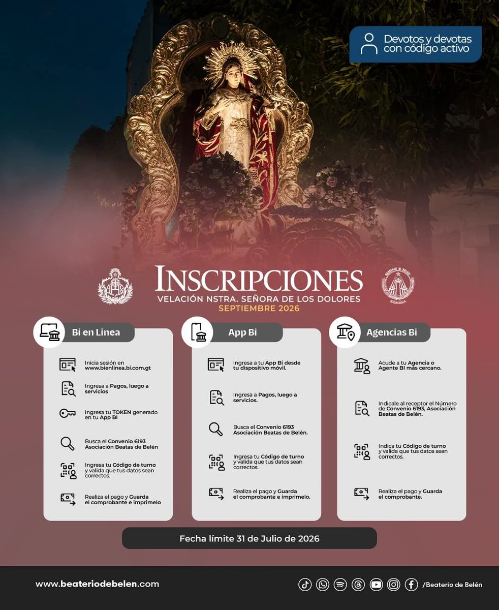Fervortradicion's tweet photo. [ Información ]

Templo Beatas de Belén

🚨 RECORDATORIO 🚨 https://t.co/63VzuZTLl9