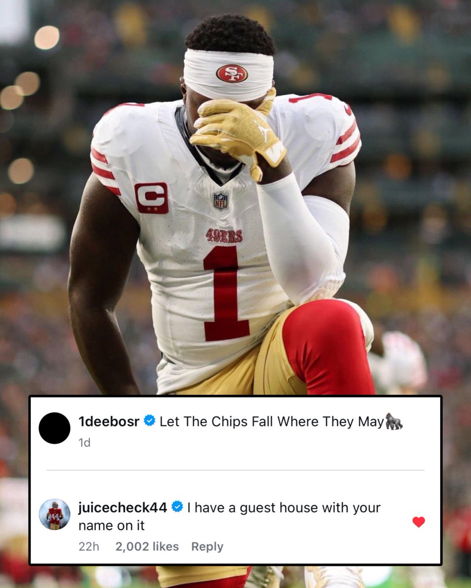 OurSf49ers's tweet photo. Kyle Juszczyk showed love to former #49ers WR Deebo Samuel on his latest IG post 🤝

Deebo Samuel remains unsigned in free agency with training camp less than 2 weeks away 👀 https://t.co/CD40SDyLjj