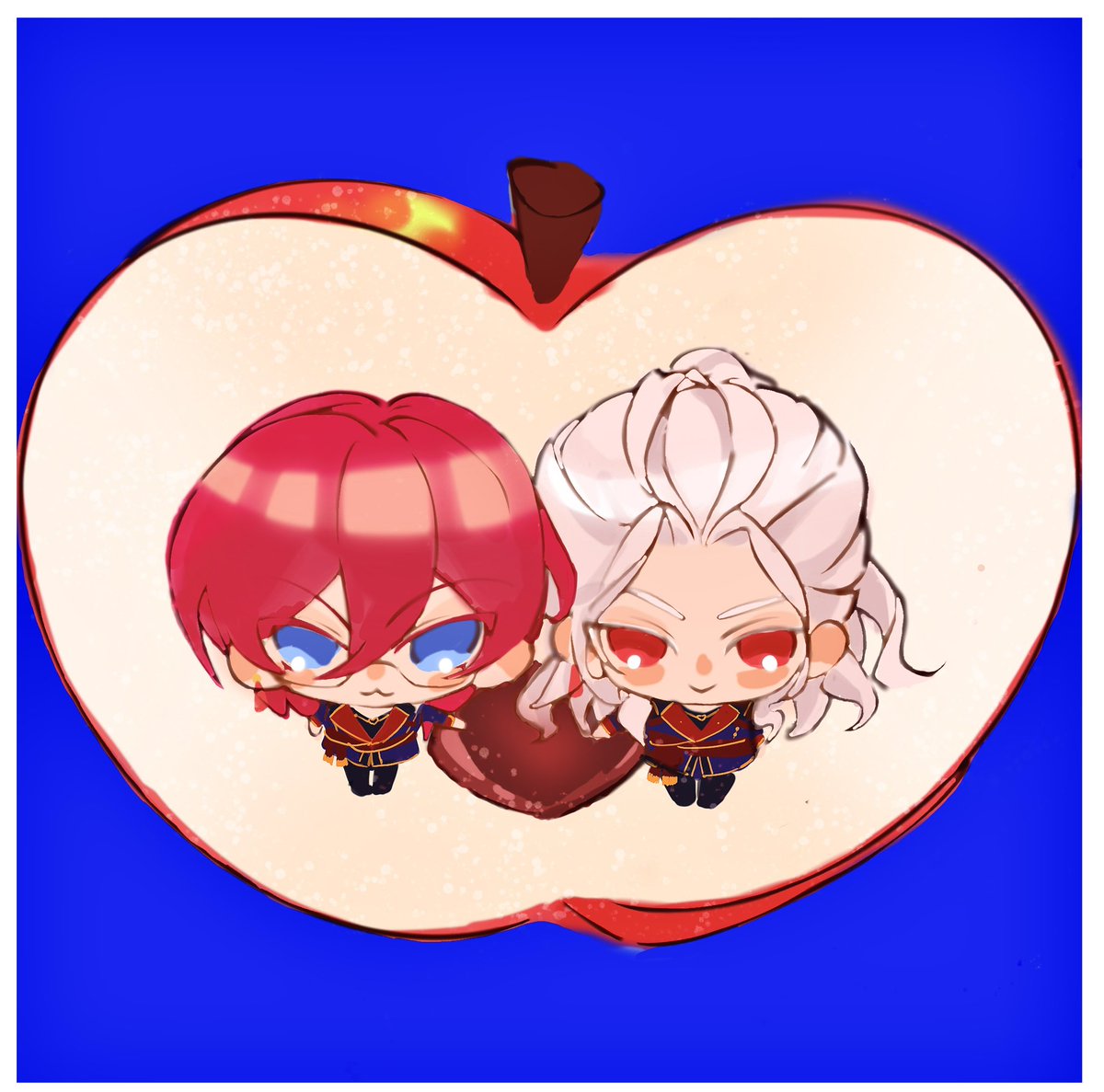 finieer's tweet photo. 粉砂糖りんご🍎请茨🐍一口！
#凪茨 #7月18日は凪茨の日 https://t.co/BS23vDqcGz