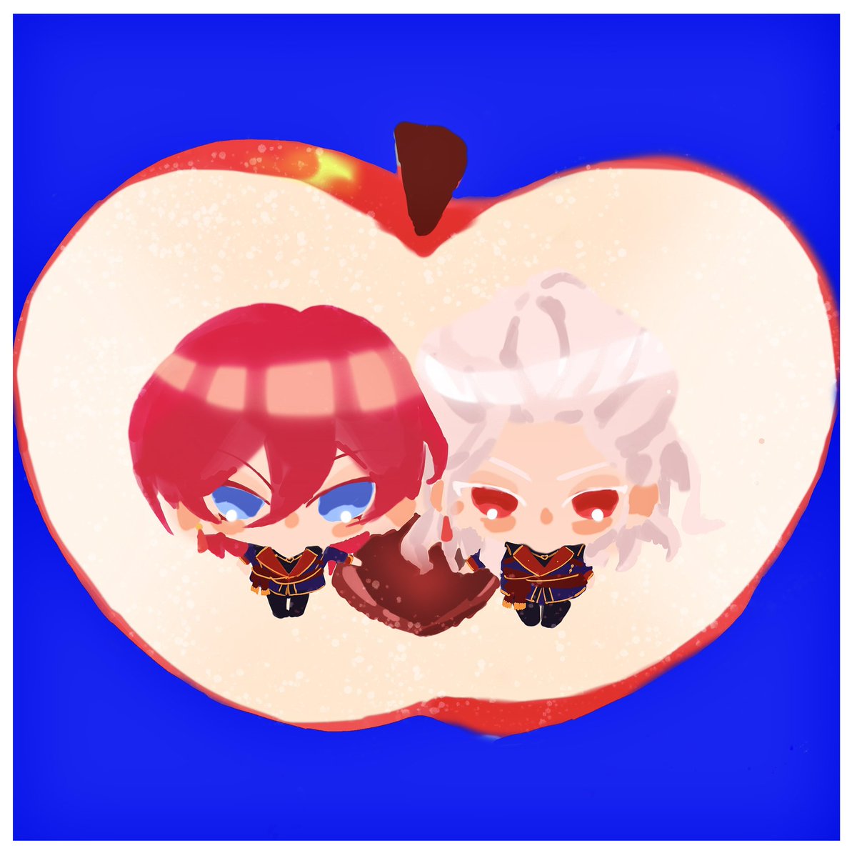 finieer's tweet photo. 粉砂糖りんご🍎请茨🐍一口！
#凪茨 #7月18日は凪茨の日 https://t.co/BS23vDqcGz