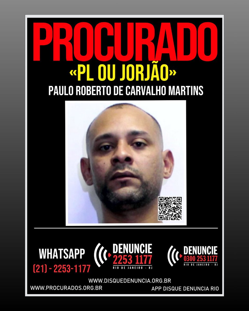 PProcurados's tweet photo. Paulo Roberto de Carvalho Martins, conhecido como "PL ou Jorjão", é um miliciano atuante na Zona Oeste do Rio de Janeiro, apontado como um aliado de confiança e braço direito de lideranças da milícia. https://t.co/JQeadzi7W6
