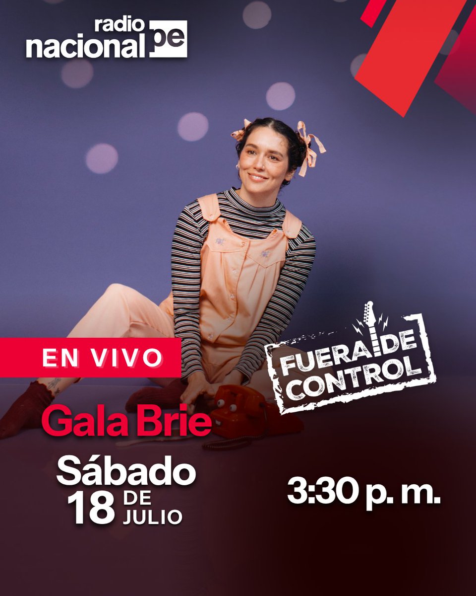 RadioNacionalFM's tweet photo. 💋 Gala Brie estrenará su segundo disco "Podría besar tu sombra".

💙 Plutonio de Alto Grado compartirá detalles de su gira "Azul Tour 2026".

📻 No te pierdas "Fuera de control" por Radio Nacional, nuestro canal de YouTube y el 7.2 (TDT). 📺 https://t.co/1C8p2EVuBM