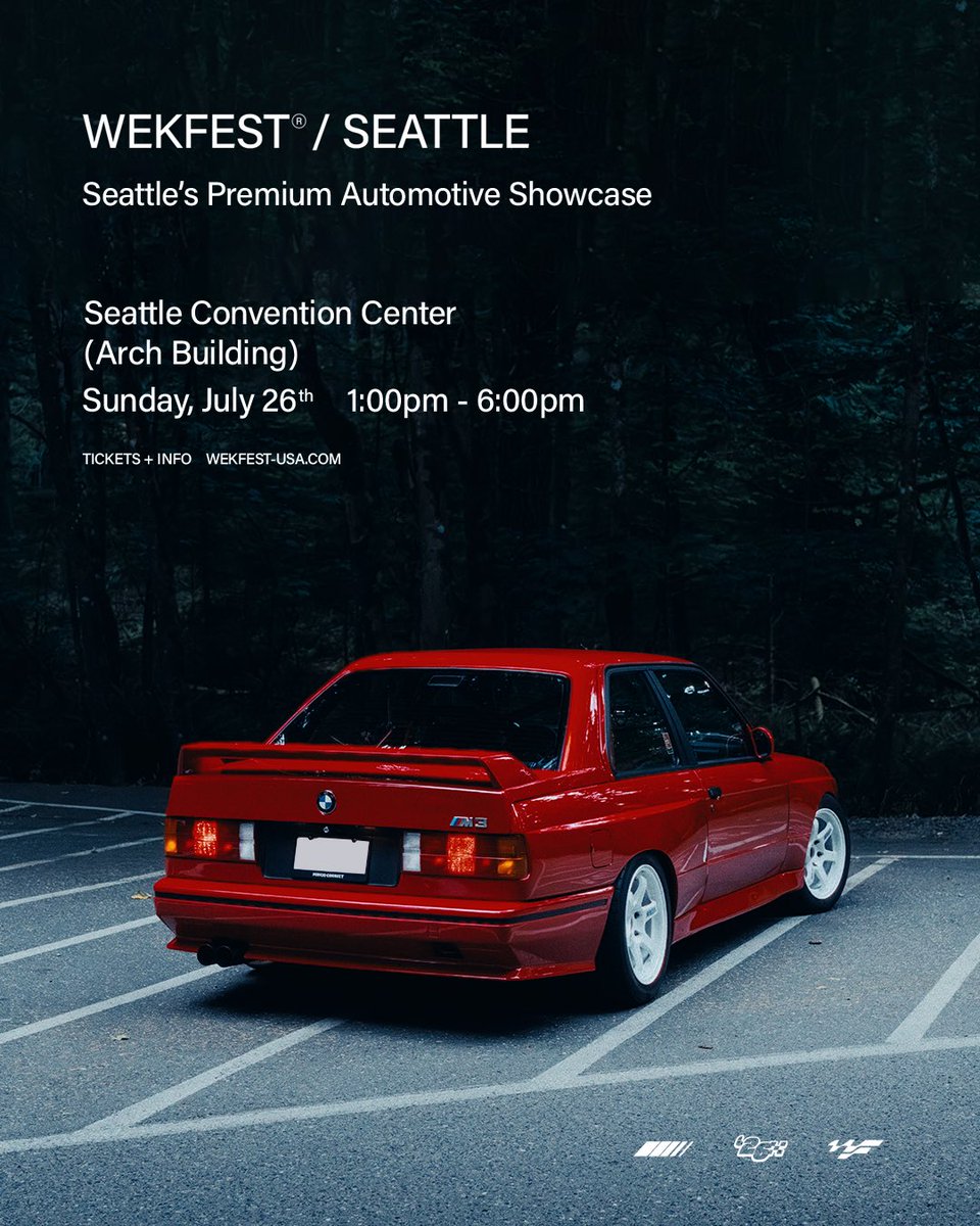 WEKFEST's tweet photo. Wekfest Seattle is up next on our calendar 🏁

This year we welcome an influx of exhibitors from California participating at our Pacific Northwest event for the very first time. 

Sunday, July 26th at Seattle Convention Center (Arch Building)

Tickets: https://t.co/GJN3NS31Zb https://t.co/yIFWmjV85L