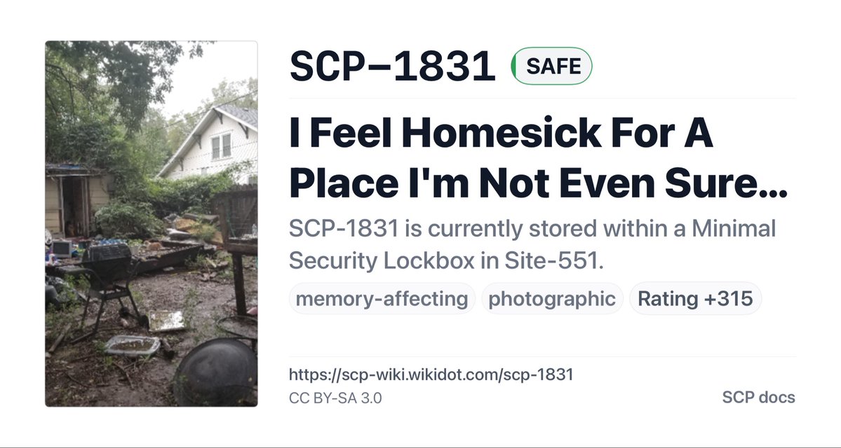 SCP Docs | Discover Amazing SCPs tweet media