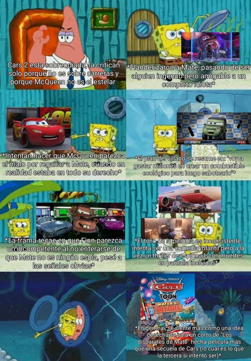 KevinGa92844956's tweet photo. Cars 2 es de esas películas que si merecen un "remake" para quitar toda la historia de los espías y centrarse al 100% en el WGP. https://t.co/X9ZyC7fPN2