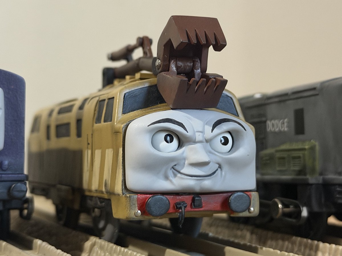 tomasdaspoon's tweet photo. Here are the character’s individually though! Splodge are used from TM Diesels and D10 and Lady are Tomy models. Diesel 10’s claw was a file made by @mcflyinfnaf originally with minor alterations done by Cole. Thank you so much for your help! ;) https://t.co/PxBfArgAa4