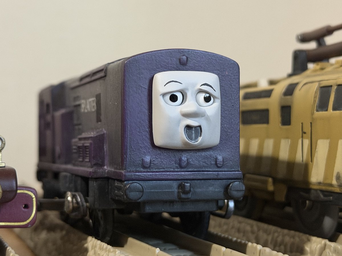 tomasdaspoon's tweet photo. Here are the character’s individually though! Splodge are used from TM Diesels and D10 and Lady are Tomy models. Diesel 10’s claw was a file made by @mcflyinfnaf originally with minor alterations done by Cole. Thank you so much for your help! ;) https://t.co/PxBfArgAa4