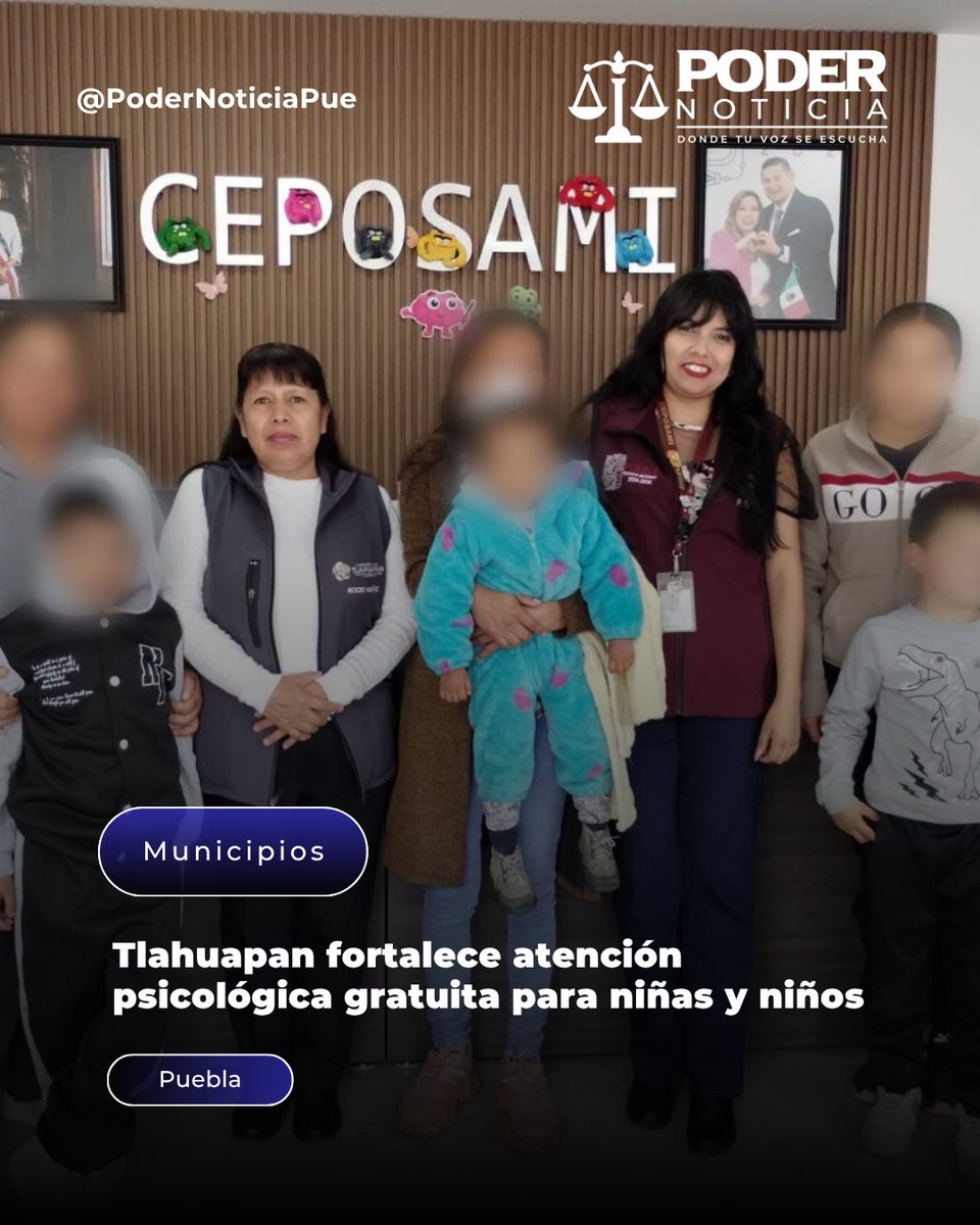 PoderNoticiaPue's tweet photo. 👩🏻⚖️👩🏻⚕️ #Tlahuapan fortalece atención psicológica gratuita para niñas y niños
➡️ La estrategia conjunta permite acercar servicios de salud mental a menores de distintas comunidades...
➡️ Entérate aquí: https://t.co/gDDdHAjxua
@Rosiceli51 @CEPOSAMI
#PoderNoticiePue #DondeTuVozSeEscucha