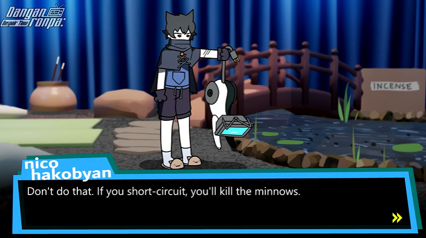 astro_boyd's tweet photo. The character with dark-blueish/black hair with an animal motif on their hair and clothing, and whom Ace butts heads with and shares a lot of thematic parallels with? #drdt https://t.co/6PnQ15uDbO