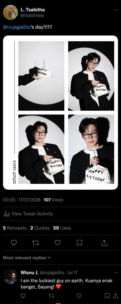 stelune's tweet photo. happy birthday mas wisnu IT. https://t.co/uv9mI25tvN